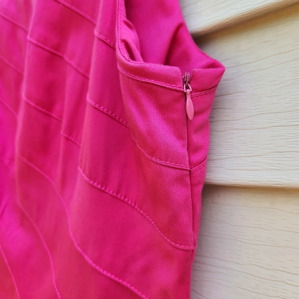 Calvin Klein Pink Pleated Swing  Dress - Picture 4 of 9